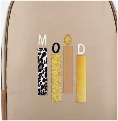 Рюкзак школьный текстильный mood, 25х13х37 см, цвет бежевый NAZAMOK / 10328204 - вид 2