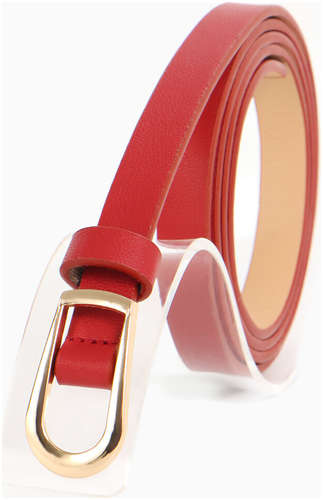 Ремень женский, ширина 1.2 см, пряжка металл, красный 103241486