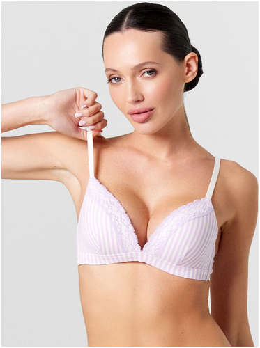 Бюстгальтер женский в сиреневую полоску Mark Formelle / 103207901 - вид 2