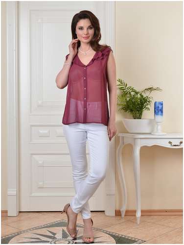Блузка шифон с воланом Salvi-s 103242688