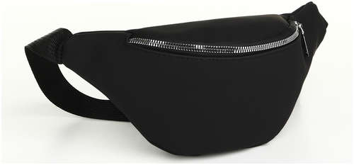 Сумка поясная на молнии, цвет черный 103200288