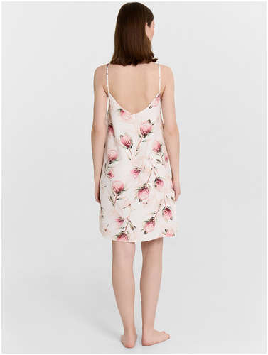 Сорочка ночная женская кремовая с цветочным принтом Mark Formelle / 103239016 - вид 2