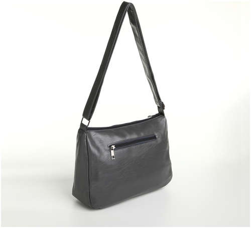 Сумка женская на молнии, цвет серый / 103198361 - вид 2