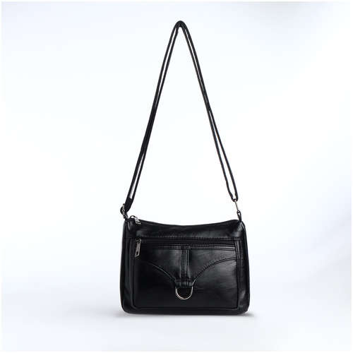 Сумка женская на молнии, цвет черный 103198235