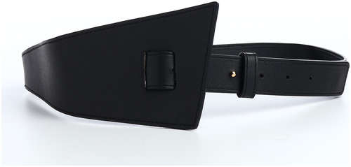 Ремень женский, ширина 9,5 см, пряжка гвоздик, цвет черный 103206532