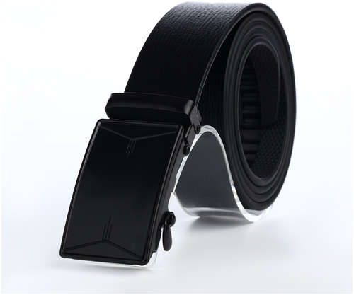 Ремень мужской, ширина 3,5 см, пряжка автомат, цвет черный 103205979