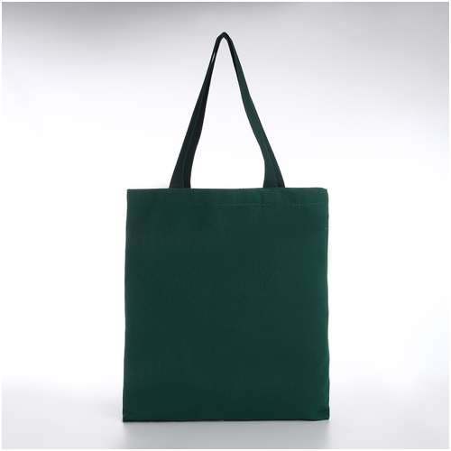 Сумка-шопер без застежки, из текстиля, цвет зеленый/белый / 103165210 - вид 2
