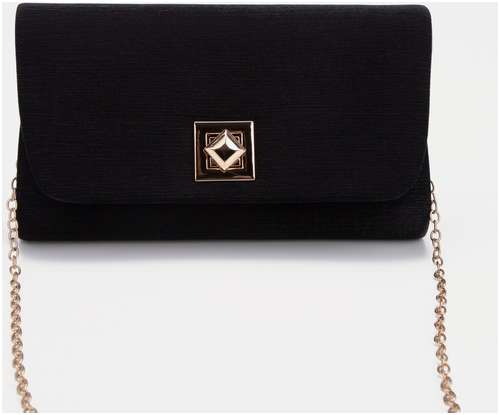 Сумка женская на клапане, цвет черный 103131654