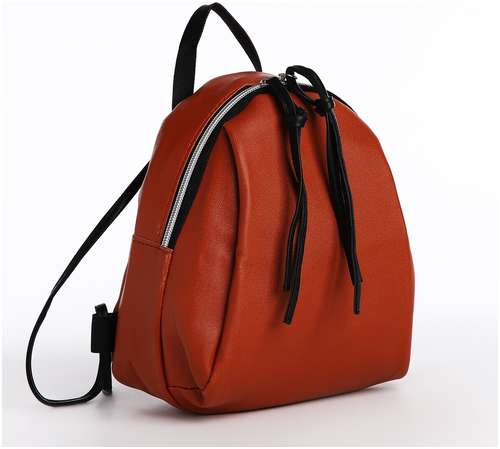 Мини-рюкзак женский из искусственной кожи на молнии, цвет коричневый 103156127