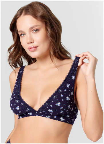 Бюстгальтер женский синий с принтом Mark Formelle / 103215014 - вид 2