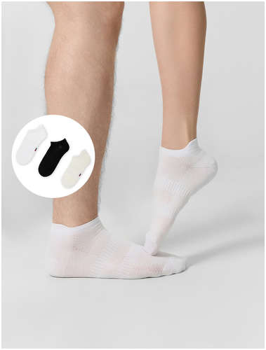 Носки однотонные короткие в наборе, 3 пары Mark Formelle 103239331