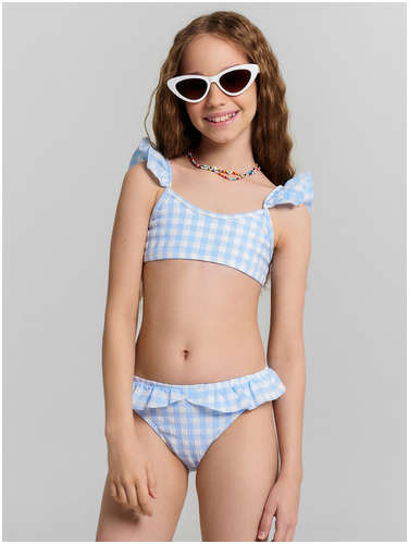 Купальник для девочек голубой в клетку Mark Formelle 103234347