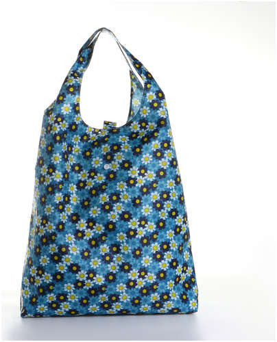 Сумка хозяйственная на кнопке, складная, цвет синий / 103231141 - вид 2