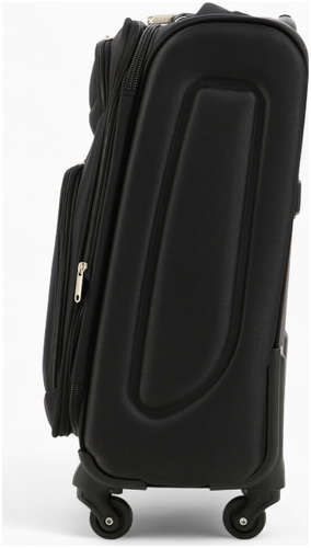 Чемодан на колесах royalbag маленький 46 л (s), на молнии, с увеличением, кодовый замок, 4 колеса, черный / 103241278 - вид 2