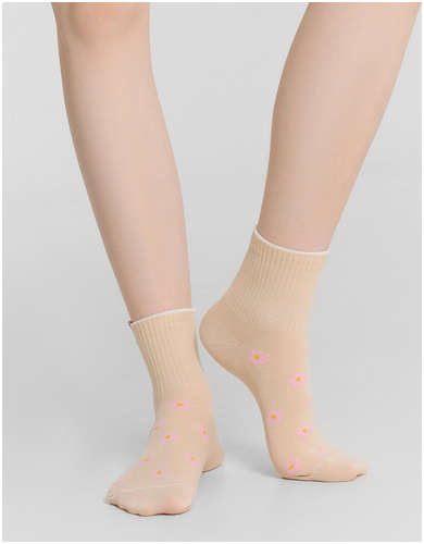 Носки женские бежевые с мишкой Mark Formelle / 103239335 - вид 2