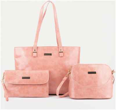 Набор сумок на молнии, цвет розовый 10344991