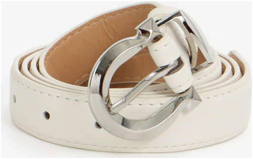 Ремень женский, ширина 2.3 см, пряжка металл, белый / 103241547 - вид 2