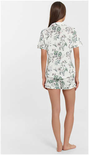 Комплект домашний женский с цветочным принтом: рубашка и шорты Mark Formelle / 103241398 - вид 2