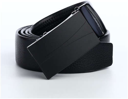 Ремень мужской, ширина 3,5 см, пряжка автомат, цвет черный 103206407