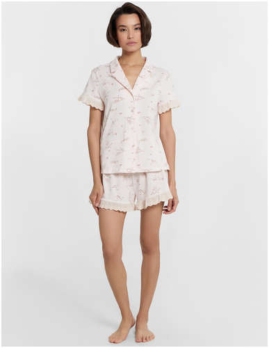 Комплект домашний женский розовый с цветочным принтом Mark Formelle / 103230594 - вид 2