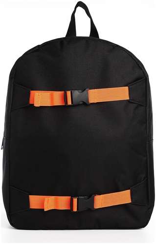 Рюкзак школьный текстильный с креплением для скейта, 38х29х11 см, 38 х см, цвет черный черный, отдел на молнии, цвет красный NAZAMOK / 103162799 - вид 2
