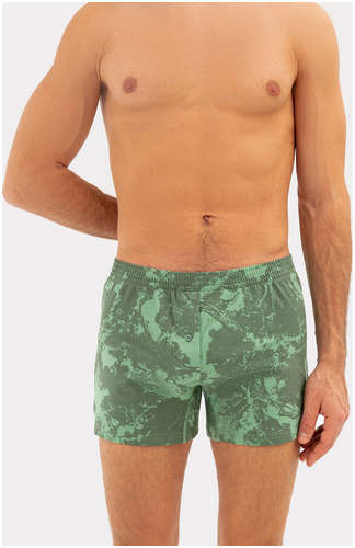 Трусы мужские шорты в зеленые с принтом Mark Formelle 103172248