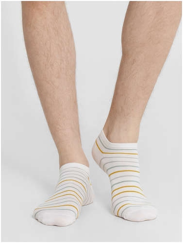 Носки мужские белые в полоску Mark Formelle / 103237016 - вид 2
