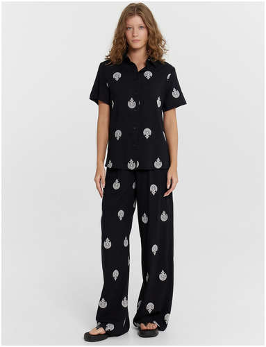 Комплект женский черный с принтом Mark Formelle 103240697