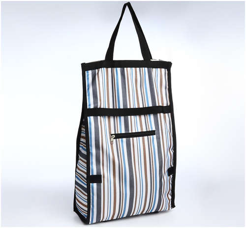 Сумка хозяйственная складная на липучке, 2 колеса, цвет разноцветный 103231149