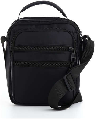 Сумка мужская, 2 отдела на молниях, 4 наружных кармана, черная / 103201960 - вид 2