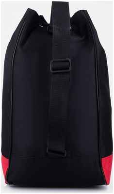 Рюкзак школьный молодежный торба, отдел на стяжке шнурком, цвет черный/красный NAZAMOK / 10335318 - вид 2