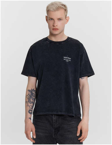 Футболка мужская черная с принтом Mark Formelle / 103236441 - вид 2