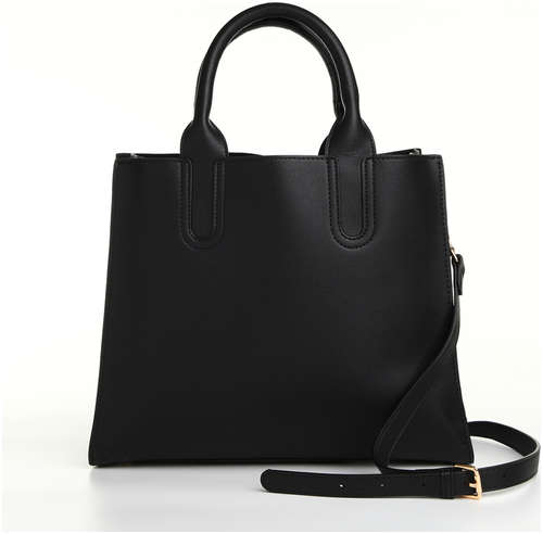 Сумка женская на молнии, цвет черный 103202784