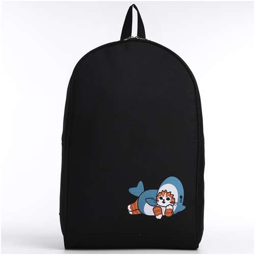 Рюкзак текстильный котик в костюме, 38х14х27 см, цвет черный NAZAMOK / 103153386 - вид 2