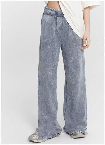 Брюки женские синие с обработкой эйсид Mark Formelle / 103238998 - вид 2