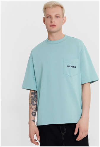 Футболка мужская голубая с вышивкой Mark Formelle 103235927