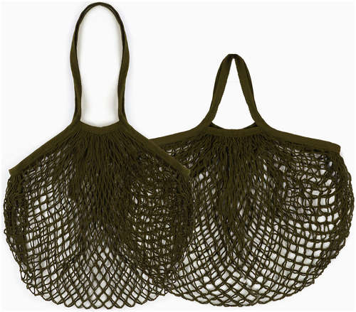 Набор 2 шт. сумка-авоська хозяйственная, клетка 1.5 см, темно-зеленая TAKE IT EASY 103230641