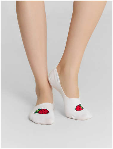 Подследники женские белые с узором Mark Formelle 103236181