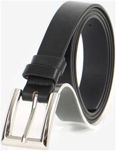 Ремень женский, ширина 2.3 см, пряжка металл, черный 103241509