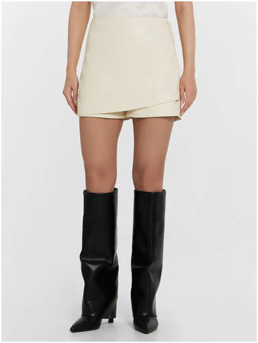 Шорты-юбка женские кремовые Mark Formelle / 103226054 - вид 2