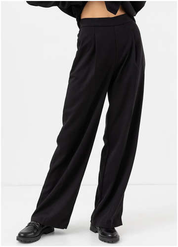 Черные брюки свободного силуэта со стрелками Mark Formelle / 103190324 - вид 2