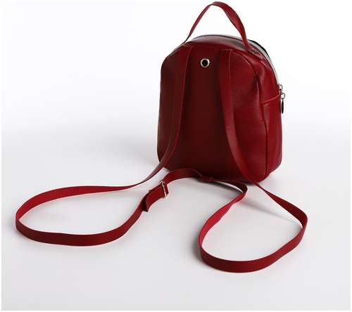 Мини-рюкзак женский из искусственной кожи на молнии, 1 карман, цвет бордовый / 103156055 - вид 2