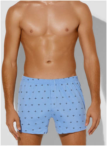 Трусы шорты мужские голубые с принтом Mark Formelle / 103237246