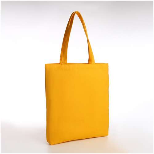 Сумка-шопер без застежки, из текстиля, цвет желтый 103165207