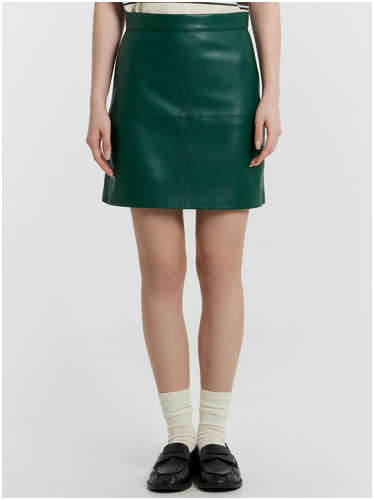 Юбка женская зеленая кожаная Mark Formelle / 103236500 - вид 2