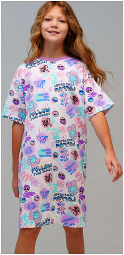 Сорочка ночная трикотажная PLAYTODAY / 103217463 - вид 2