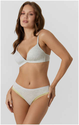 Трусы слипы женские серые с кружевом Mark Formelle 103239146