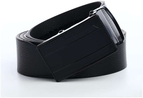 Ремень мужской, ширина 3,5 см, пряжка автомат, цвет черный / 103206088 - вид 2