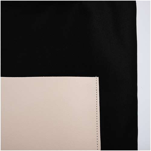 Сумка шопер nazamok, карман кожзам, цвет черный, бежевый, 40*35 см / 103128522 - вид 2