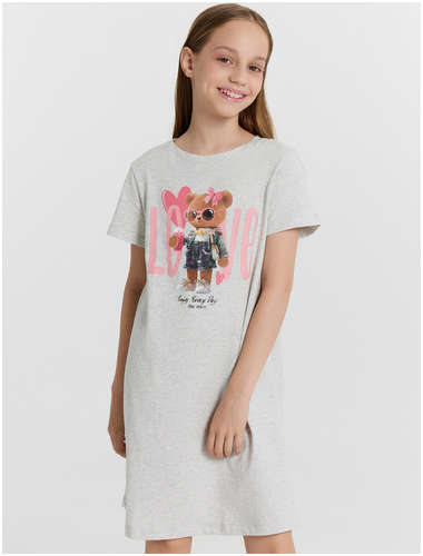 Сорочка ночная для девочек серая Mark Formelle / 103235931 - вид 2